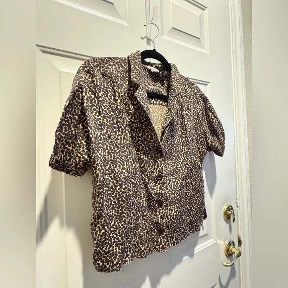 & Other Stories Leopard Print Blouse - Picture 5 of 12